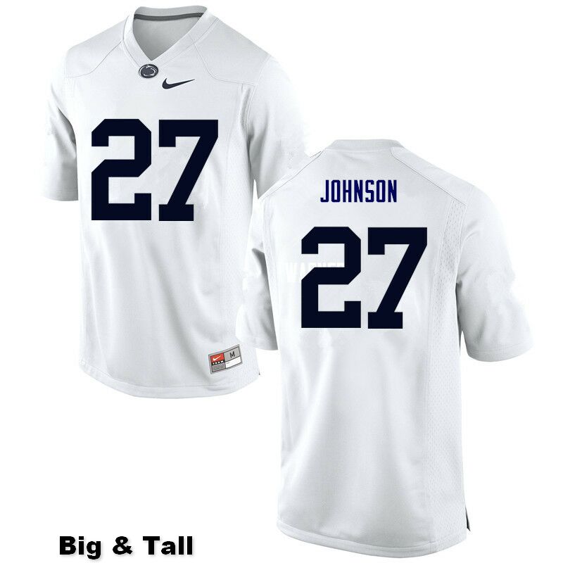 NCAA Nike Men's Penn State Nittany Lions T.J. Johnson #27 College Football Authentic Big & Tall White Stitched Jersey KTS1398BR